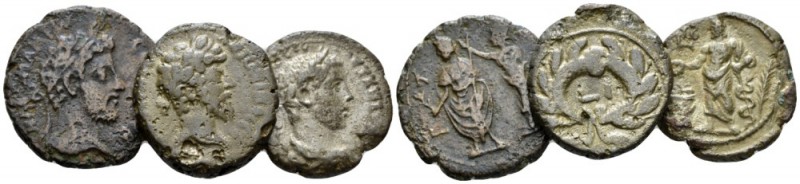 Egypt, Alexandria Severus Alexander, 222-235 Lot of 3 Tetradrachm circa II, bill...