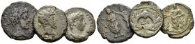 Egypt, Alexandria Severus Alexander, 222-235 Lot of 3 Tetradrachm circa II, billon 25mm., 33.67g. Lot of 3 Tetradrachms: S. Alexander, Commodus, L. Ve...