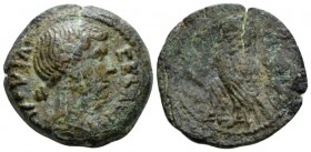 Egypt, Alexandria. Dattari. In the name of Livia, wife of Augustus 40 Drachmae After 19 AD, Æ 25.3mm., 8.14g. Draped bust r. Rev. Eagle standing l. Ge...