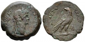 Egypt, Alexandria. Dattari. Claudius, 41-54 Diobol circa 51-52 (year 12), Æ 25.8mm., 9.96g. Laureate head r. Rev. AVTO KPA Eagle standing r. on thunde...