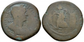 Egypt, Alexandria. Dattari. Trajan, 98-117 Drachm circa 112-113 (year 16), Æ 34mm., 25.02g. Laureate, draped and cuirassed bust r. Rev. Isis Pharia ad...