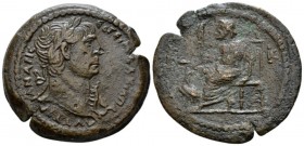 Egypt, Alexandria. Dattari. Trajan, 98-117 Drachm circa 116-117 (year 20), Æ 36mm., 20.60g. Laureate bust r., wearing aegis on l. shoulder. Rev. Zeus ...