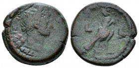 Egypt, Alexandria. Dattari. Hadrian, 117-138 Obol circa 117-118 (year 2), Æ 19.3mm., 5.60g. Laureate bust r.; wearing aegis on l. shoulder. Rev. Hawk ...
