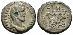 Egypt, Alexandria. Dattari. Antoninus Pius, 138-161 Tetradrachm circa 153-154 (year 17), billon 23.8mm., 12.05g. Laureate and draped bust r. Rev. Dika...