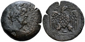Egypt, Alexandria. Dattari. Antoninus Pius, 138-161 Drachm circa 157-158 (year 21), Æ 33.1mm., 21.61g. Laureate and draped bust r. Rev. Eagle standing...