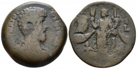 Egypt, Alexandria. Dattari. Lucius Verus, 161-169 Drachm circa 164-165 (year 5), Æ 32.5mm., 23.91g. Bare-headed, draped and cuirassed bust r. Rev. Isi...
