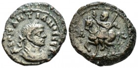 Egypt, Alexandria. Dattari. Diocletian, 284-305 Tetradrachm circa 294-295 (year 11), billon 20mm., 7.80g. Laureate, draped and cuirassed bust r. Rev. ...