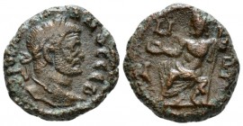 Egypt, Alexandria. Dattari. Diocletian, 284-305 Tetradrachm circa 295-296 (year 12), billon 18.6mm., 6.97g. Laureate bust r. Rev. Zeus seated l., hold...