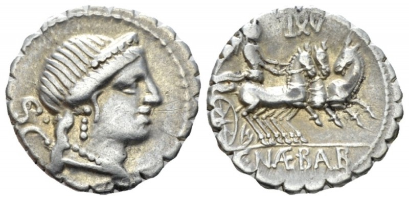 C. Naevius Balbus. Denarius 79, AR 18.5mm., 3.80g. Diademed head of Venus r.; be...