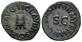 Claudius, 41-54 Quadrans circa 42, Æ 20mm., 4.40g. Hand holding scales; below, PNR. Rev. Legend around S C. C 72. RIC 90.

Attractive brown tone, Go...