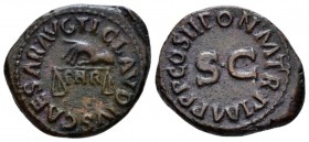 Claudius, 41-54 Quadrans circa 41, Æ 18mm., 2.53g. Three-legged modius. Legend around SC. C. 70. RIC 84.

Nice green patina, About Extremely Fine.
...