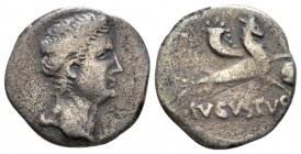 Civil Wars, 68-69 Plated denarius uncertain mint in Spain or Gaul circa 68 in the name and types of Augustus, AR 17mm., 2.49g. Bare head of Augustus r...