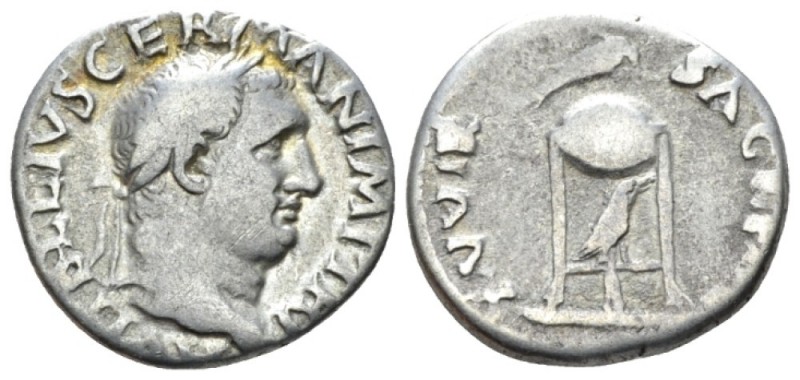 Vitellius, January – December 69. Denarius circa 69, AR 18mm., 3.30g. Laureate h...