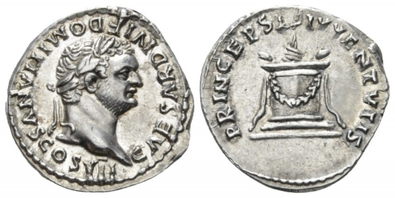 Domitian caesar, 69 – 81. Denarius circa 80-81, AR 18mm., 3.56g. CAESAR DIVI F D...