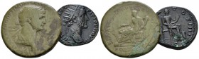 Trajan, 98-117 Lot of 2 Bronzes circa III cent, Æ 34mm., 34.64g. Lot of 2 Bronzes: including a Sestertius of Trajan and a Dupondius of Antoninus Pius....