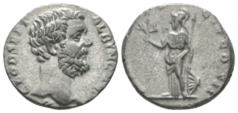 Clodius Albinus Caesar, 193-195. Denarius circa 194-195, AR 16mm., 3.07g. Bare h...