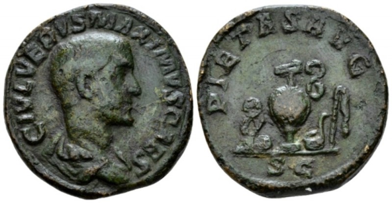 Maximus Caesar, 235-238 Sestertius early 236-April 238, Æ 31mm., 19.89g. Bare-he...