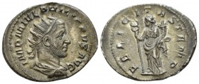 Philip I, 244-249 Antoninianus circa 244-247, AR 25mm., 5.05g. Radiate, draped and cuirassed bust r. Rev. Felicitas standing l, holding caduceus in r....