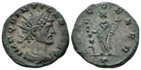 Quintillus, 270 Antoninianus Mediolanum circa 270, billon 20mm., 4.18g. Radiate, draped, and cuirassed bust r. Rev. Concordia standing l., holding sig...