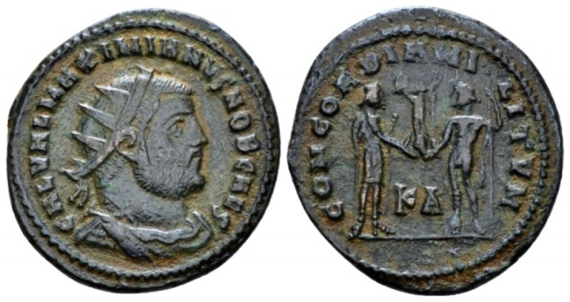 Galerius caesar, 293-305. Radiate Cyzicus circa 295-299, Æ 2mm., 3.68g. Radiate,...