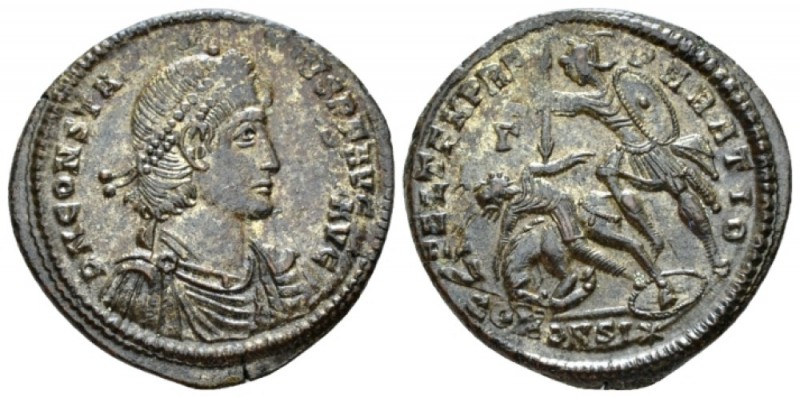 Constantius II, 337-361 Follis Constantinople circa 348-351, Æ 25mm., 5.90g. Pea...