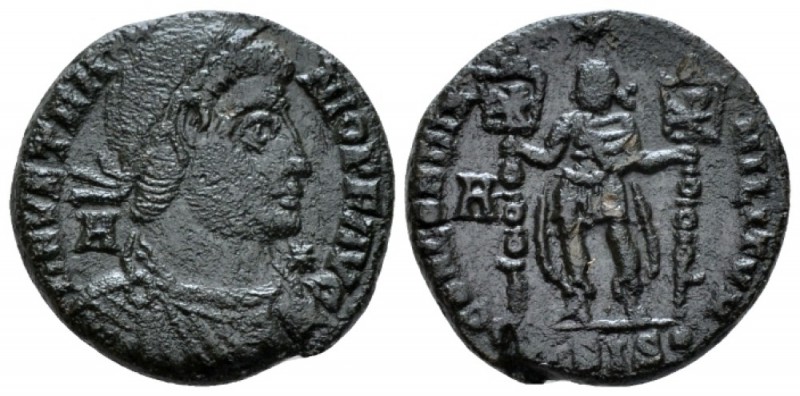 Vetranio, March – 25th December 350 Follis Siscia circa 350, Æ 20mm., 4.91g. Lau...