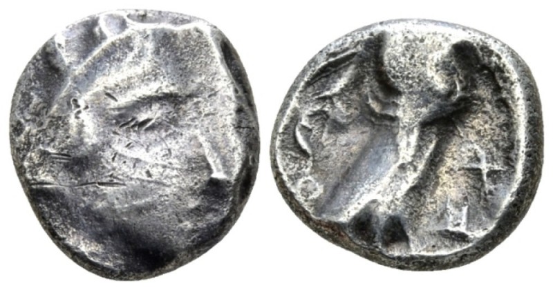 Arabia, Philistia. Uncertain mint. Drachm Imitating Athens Mid V cent.-333, AR 1...