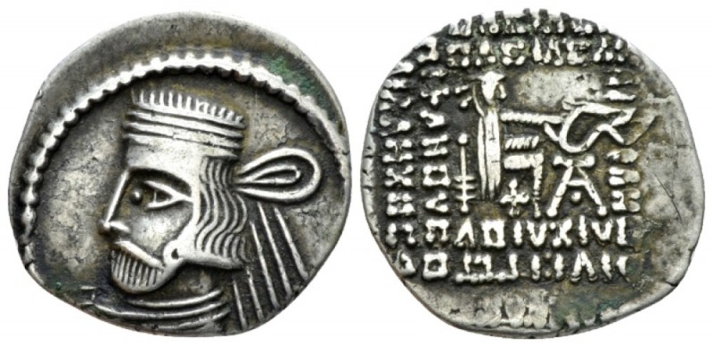 Parthia, Vardanes II, 55-58. Drachm circa 55-58, AR 23mm., 3.65g. Diademed bust ...