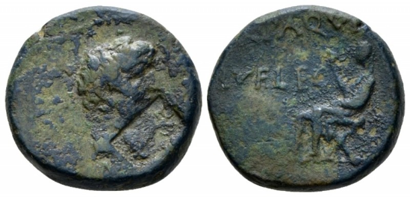 Macedonia, Philippi Mark Antony, 44-30 BC. Bronze circa 42, Æ 19.5mm., 7.77g. A ...