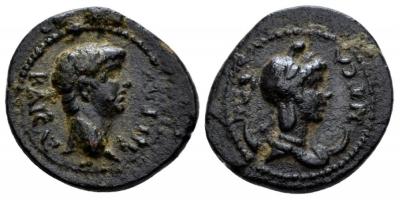 Lydia, Nysa Nero, 54-68 Bronze circa 55, Æ 18.4mm., 3.30g. Bare head of Nero r. ...