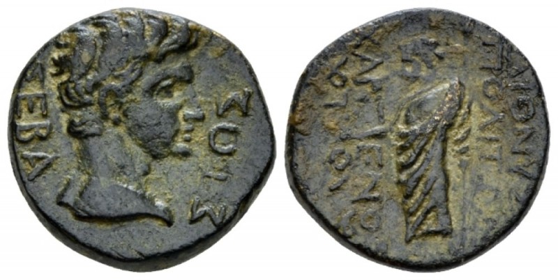 Phrygia, Dionysopolis Tiberius, 14-37 Bronze circa 14-37, Æ 17.5mm., 4.51g. Bare...