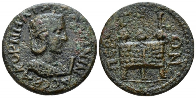 Pamphilia, Perge Salonina, wife of Gallienus Bronze 253-268, Æ 29mm., 15.45g. Di...