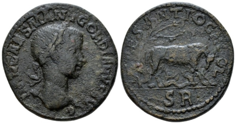 Pisidia, Antioch Gordian III, 238-244 Bronze circa, Æ 33mm., 24.97g. Laureate, d...