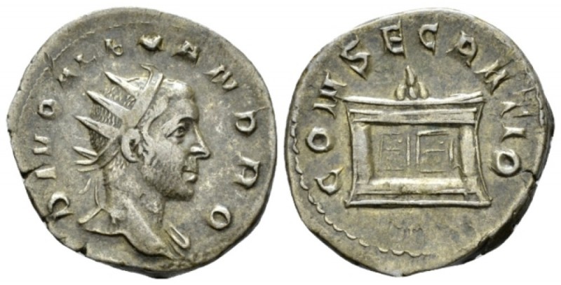 Severus Aleander. Consecration coins of Trajan Decius, 249 – 251 Antoninianus ci...