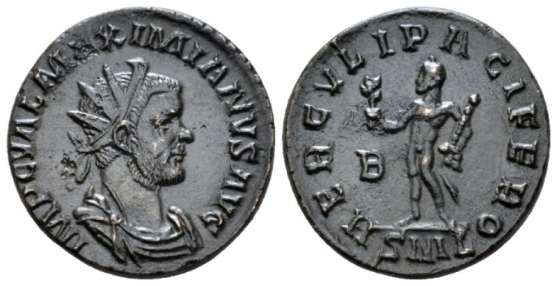 Maximianus Herculius, first reign 286-305 Antoninianus Lugdunum circa 286, billo...