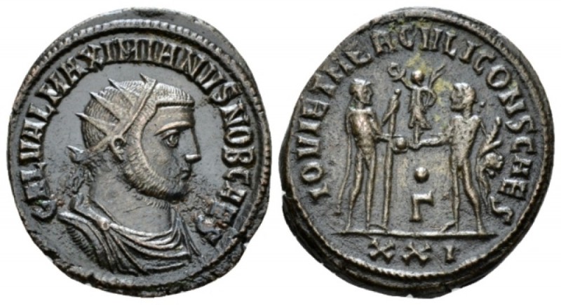 Galerius Maximianus Caesar, 293-305 Antoninianus Antioch circa 295, billon 20.7m...