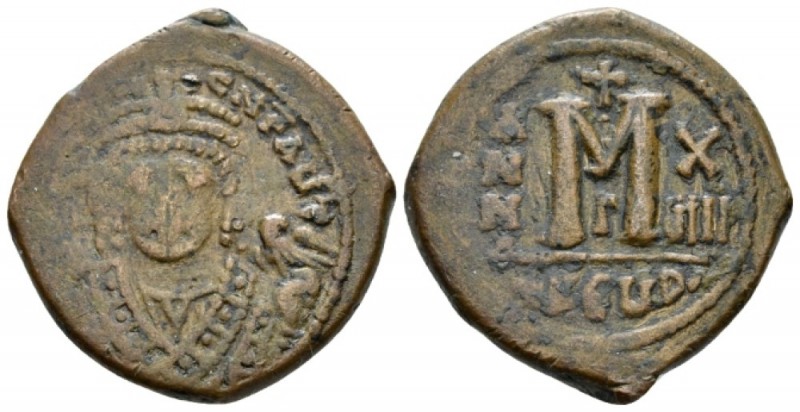 Maurice Tiberius, 582-602. Follis Antiochia circa 601-602, Æ 29mm., 12.14g. Crow...