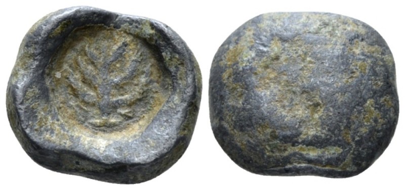 Lead Seal Lead seal Judaea V-VII cent., PB 16.3mm., 7.52g. Menorah.

Very Fine...