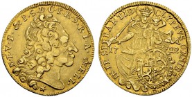 DEUTSCHLAND
Bayern, Herzogtum, seit 1623 Kurfürstentum, seit 1806 Königreich. Maximilian II. Emanuel, 1679-1726. 1/2 Max d'or 1722, München. 3.25 g. ...