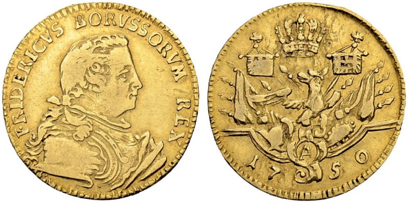 DEUTSCHLAND - Friedrich II.
Friedrich II. 1740-1786. 1/2 Friedrichs d’or 1750 A...