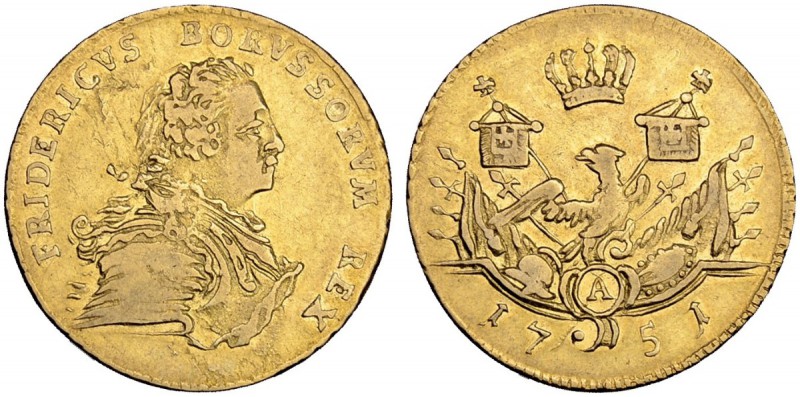 DEUTSCHLAND - Friedrich II.
Friedrich II. 1740-1786. Friedrichs d’or 1751 A, Be...