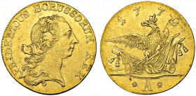 DEUTSCHLAND - Friedrich II.
Friedrich II. 1740-1786. Friedrichs d’or 1772 A, Berlin. Nackte Büste mit Lorbeerkranz nach rechts. Rv. Gekrönter Adler a...