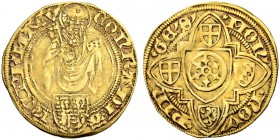DEUTSCHLAND
Mainz, Erzbistum. Konrad III. von Dhaun, 1419-1434. Goldgulden o. J., Bingen. 3.44 g. Fr. 1622. Leichter Doppelschlag / Slightly double s...