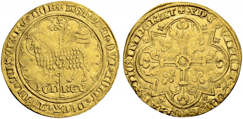 FRANKREICH
Königreich und Republik. Jean II. le Bon, 1350-1364. Mouton d'or o. ...