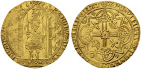 FRANKREICH
Königreich und Republik. Charles V. 1364-1380. Franc à pied o. J. (20.4.1365). 3.71 g. Duplessy 360 A. Fr. 284. Knapper Schrötling / Small...