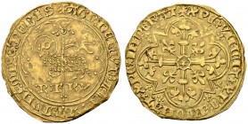 FRANKREICH
Königreich und Republik. Charles VI. 1380-1422. Agnel d'or o. J. (2. Emission, 21.10.1417), Paris. 2.54 g. Duplessy 372 B. Fr. 290. Unrege...