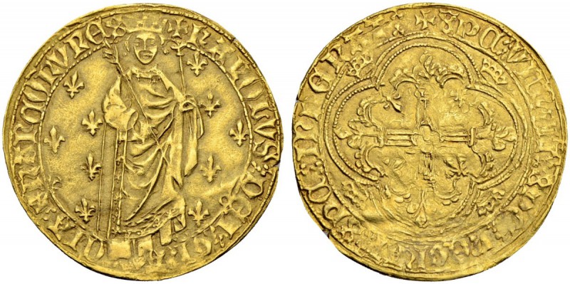 FRANKREICH
Königreich und Republik. Charles VII. 1422-1461. Royal d'or o. J. (9...
