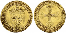 FRANKREICH
Königreich und Republik. Louis XII. 1498-1514. Ecu d'or au soleil o. J. (25.4.1498), Rouen. 3.40 g. Duplessy 647. Fr. 323. Sehr schön / Ve...
