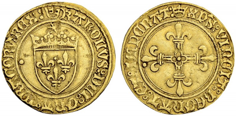 FRANKREICH
Königreich und Republik. Louis XII. 1498-1514. 1/2 Ecu d'or au solei...