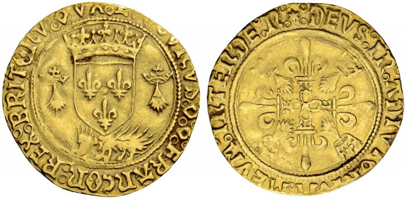FRANKREICH
Königreich und Republik. Louis XII. 1498-1514. Ecu d'or au porc-épic...